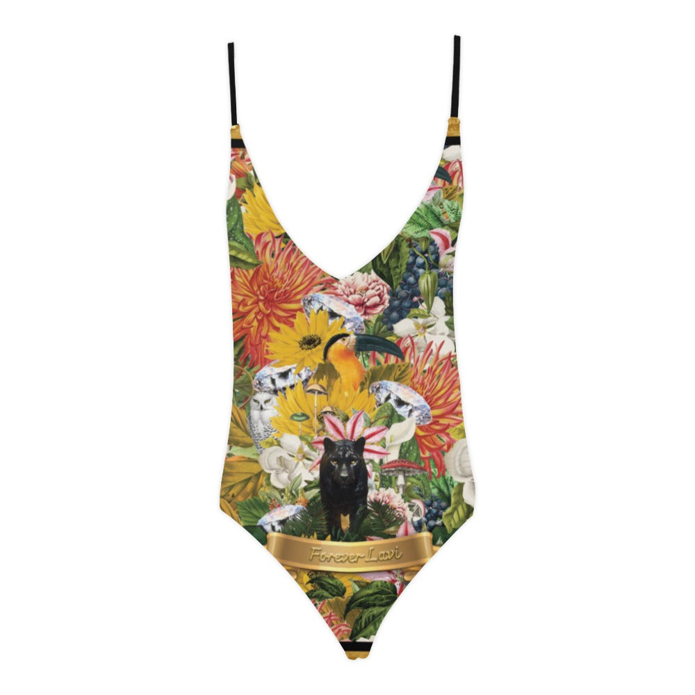 Sexy Lacing Backless One-Piece Swimsuit