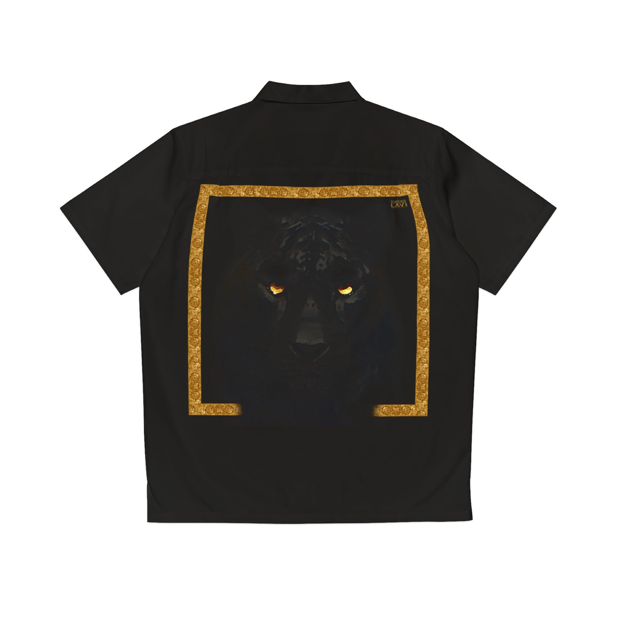 Le Lavi Jardin Jaguar Print Resort Shirt